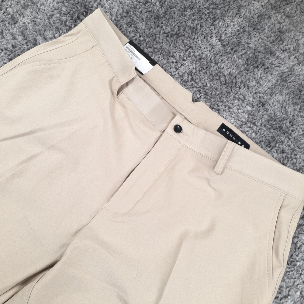 Dunning Golf Pants Mens 38x30 Beige Stretch Performance Khakis‎ Casual DN801271